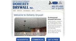 Desktop Screenshot of dohertydrywall.com